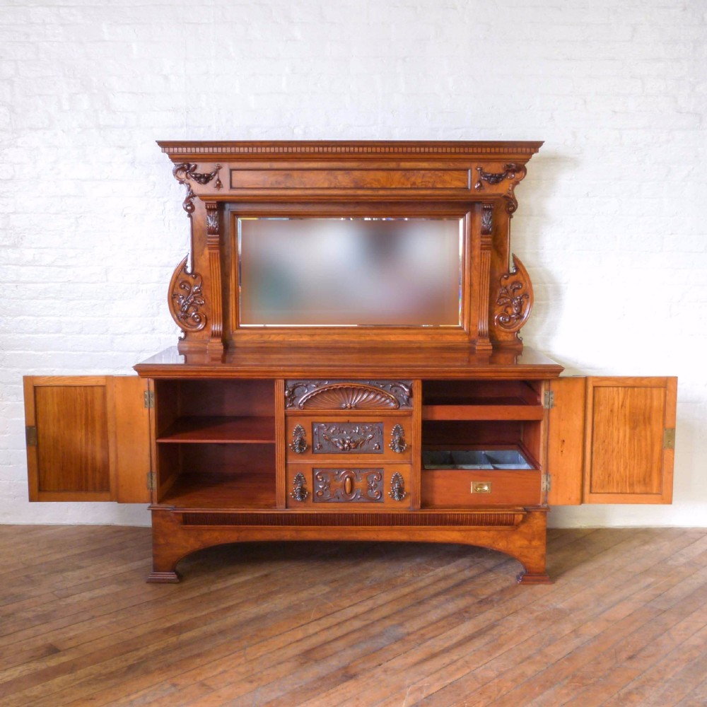 Victorian Pollard Oak Sideboard View II