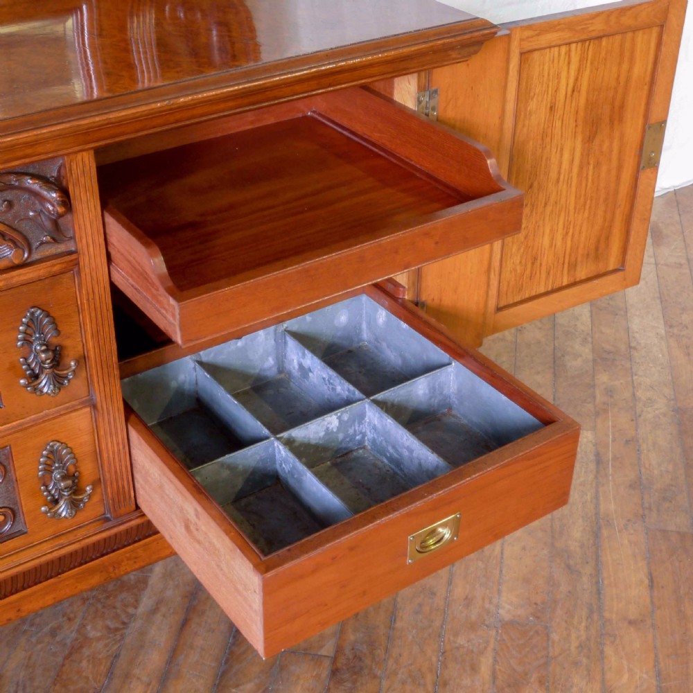 Victorian Pollard Oak Sideboard View III