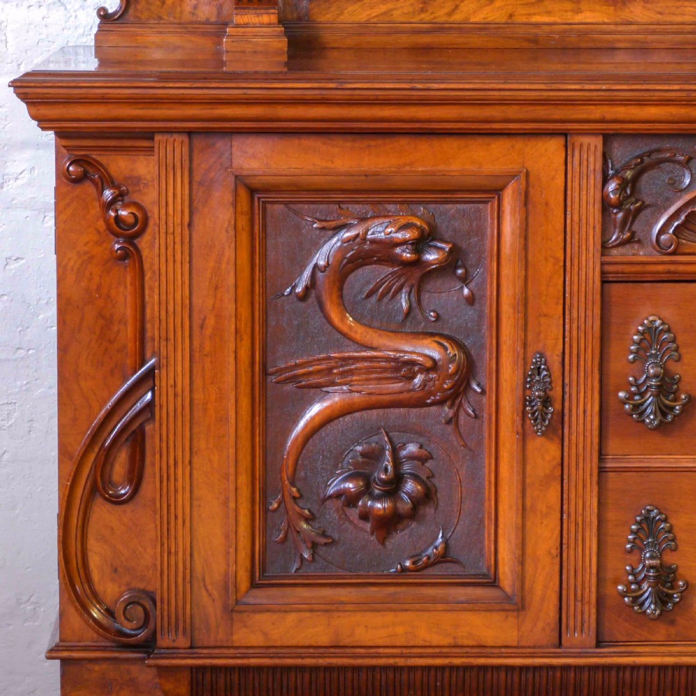 Victorian Pollard Oak Sideboard View VI