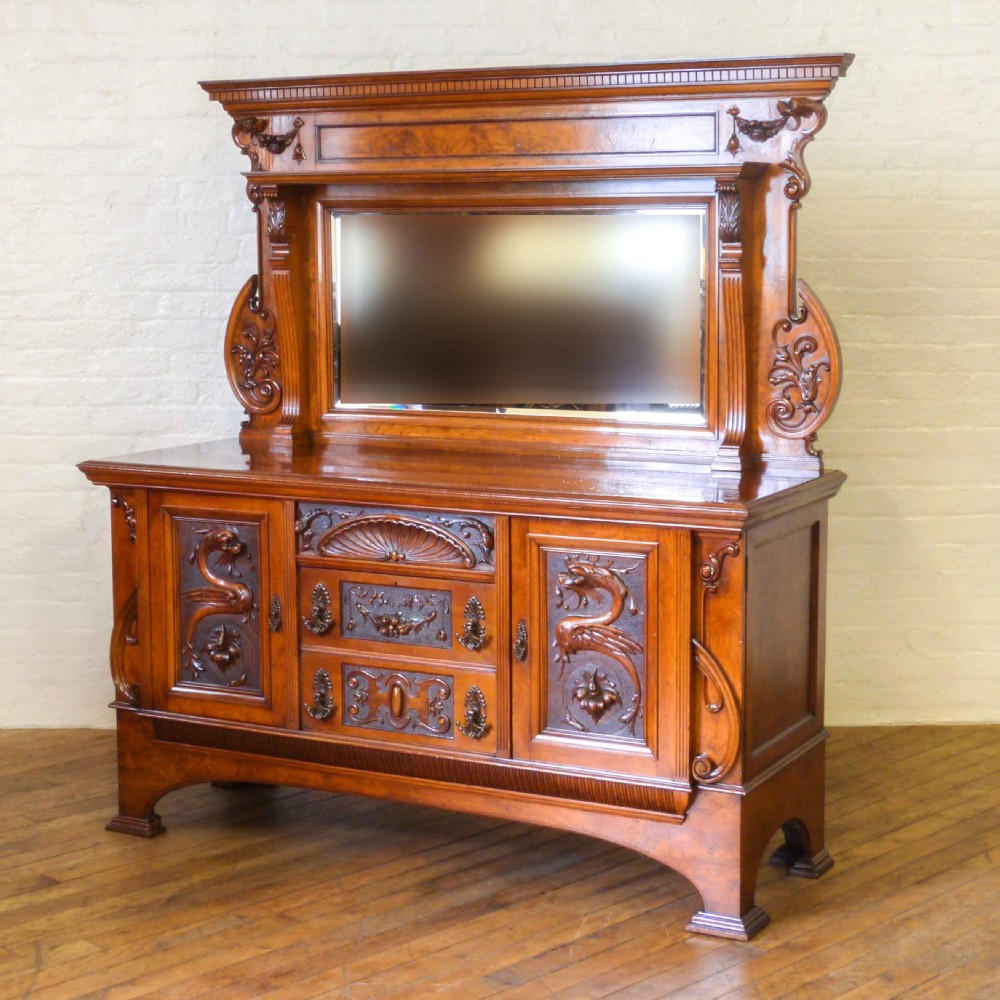 Victorian Pollard Oak Sideboard View X