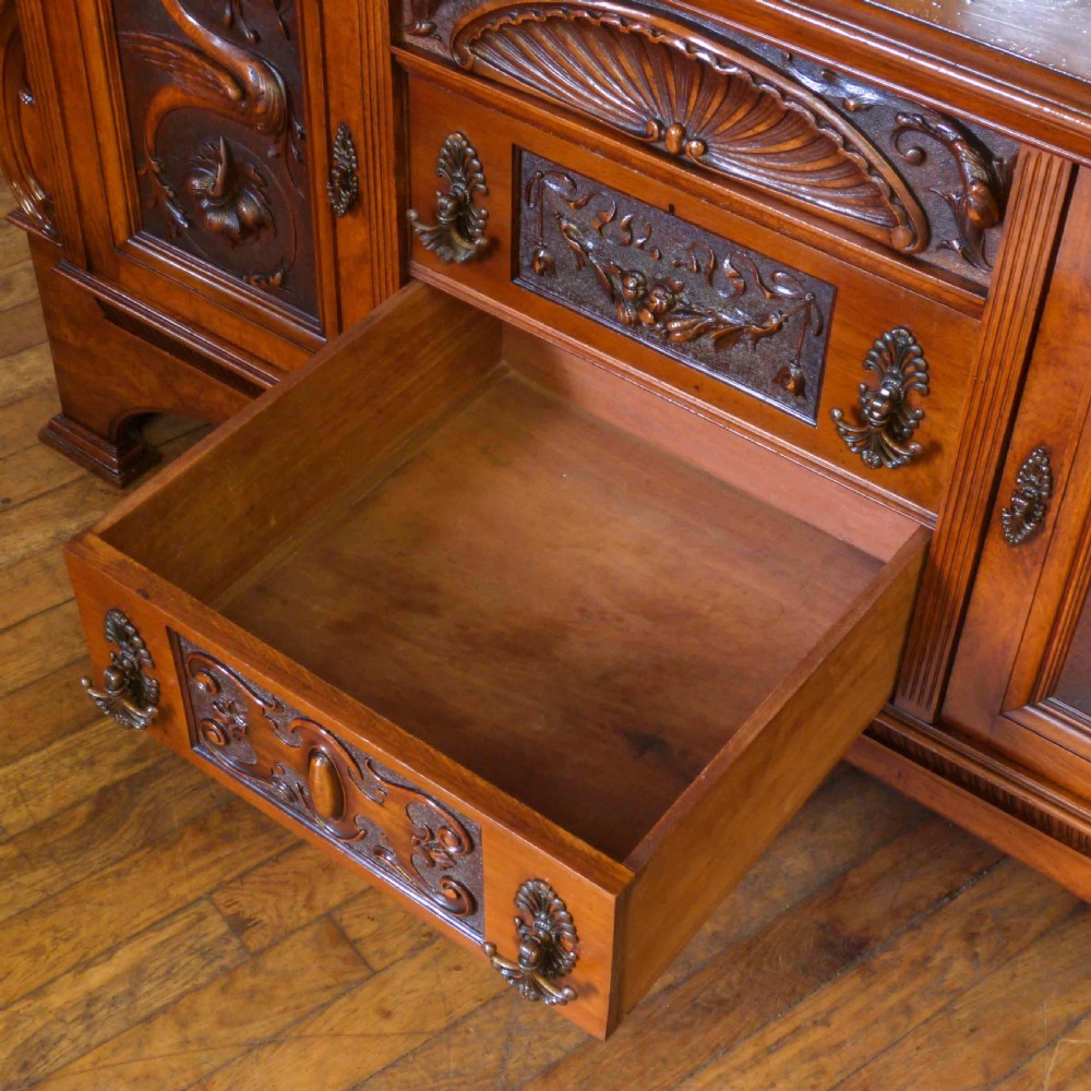 Victorian Pollard Oak Sideboard View XII
