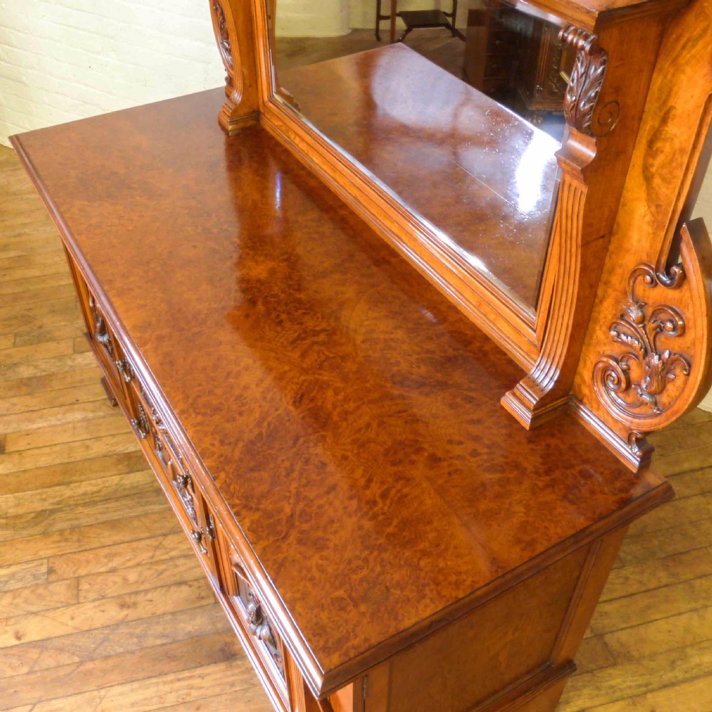 Victorian Pollard Oak Sideboard View XIV