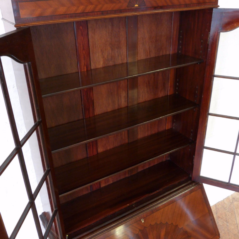 Mahogany Bureau Bookcase View III