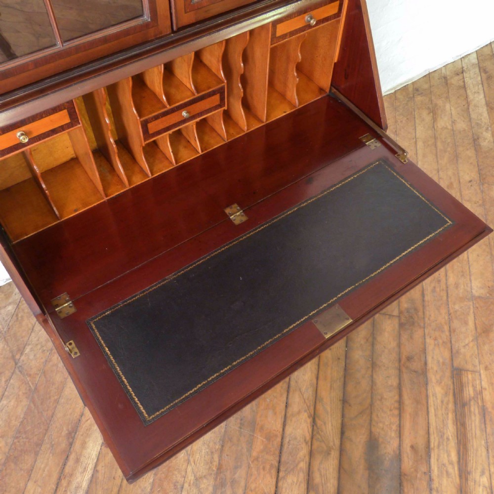 Mahogany Bureau Bookcase View V