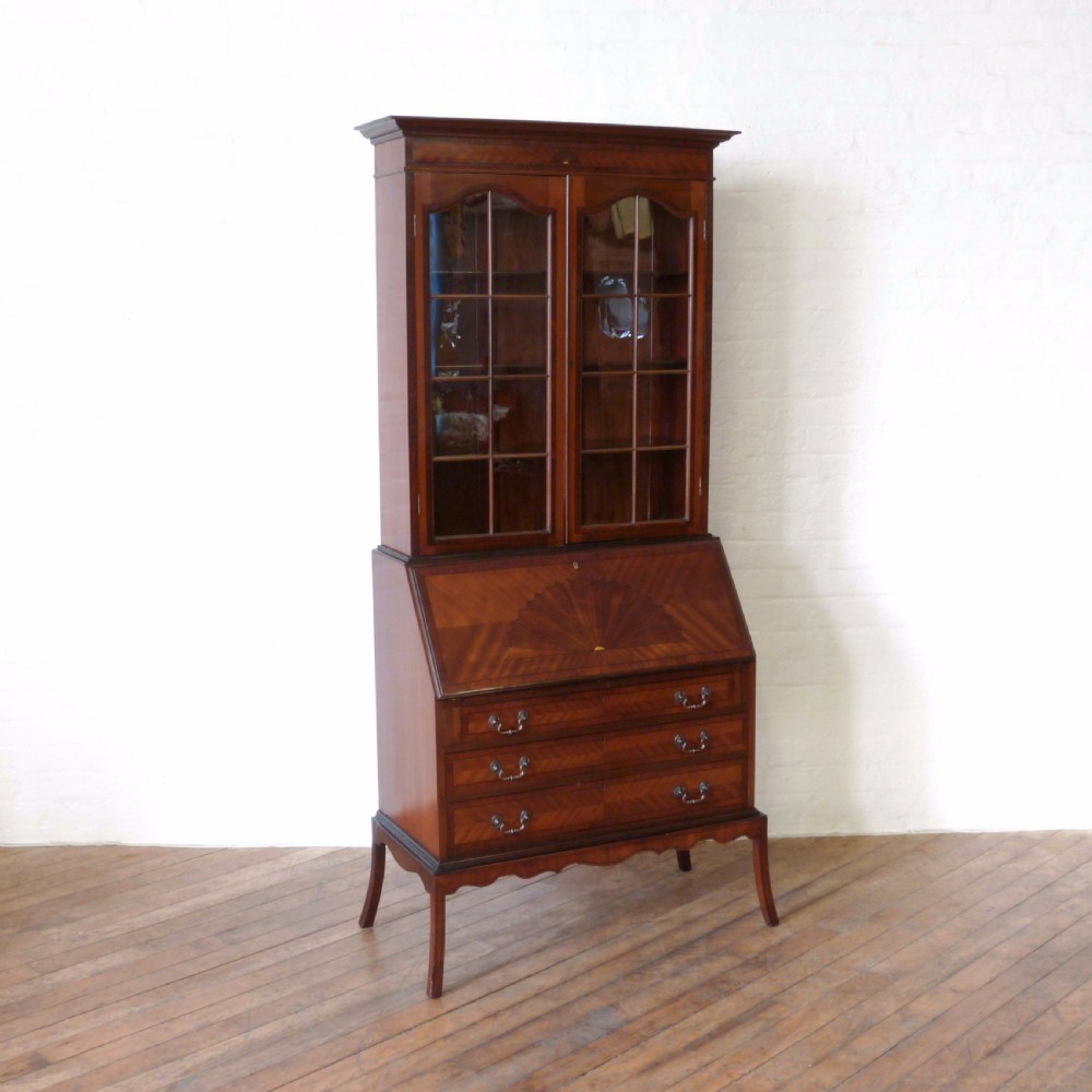 Mahogany Bureau Bookcase View XI