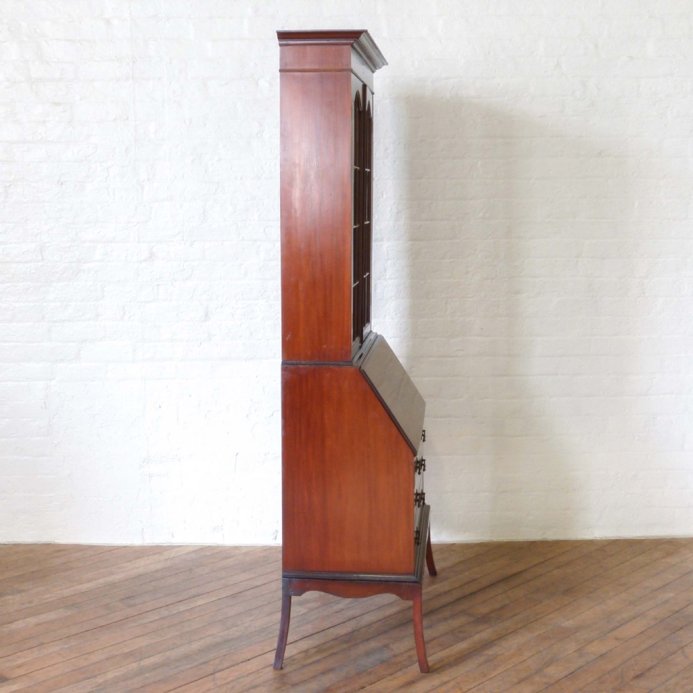 Mahogany Bureau Bookcase View XIII