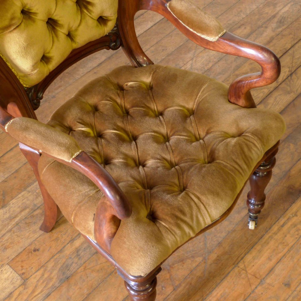 Victorian Mahogany Desk Chair View VIII
