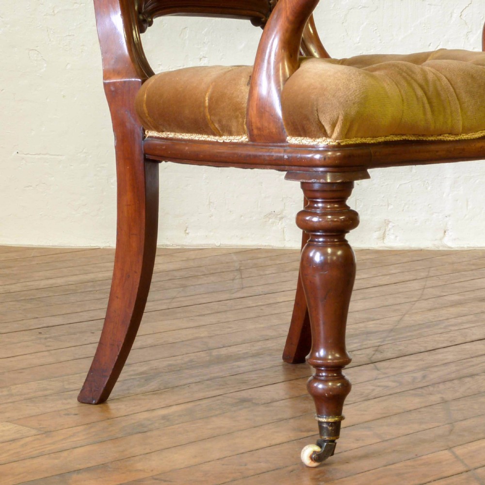 Victorian Mahogany Desk Chair View IX