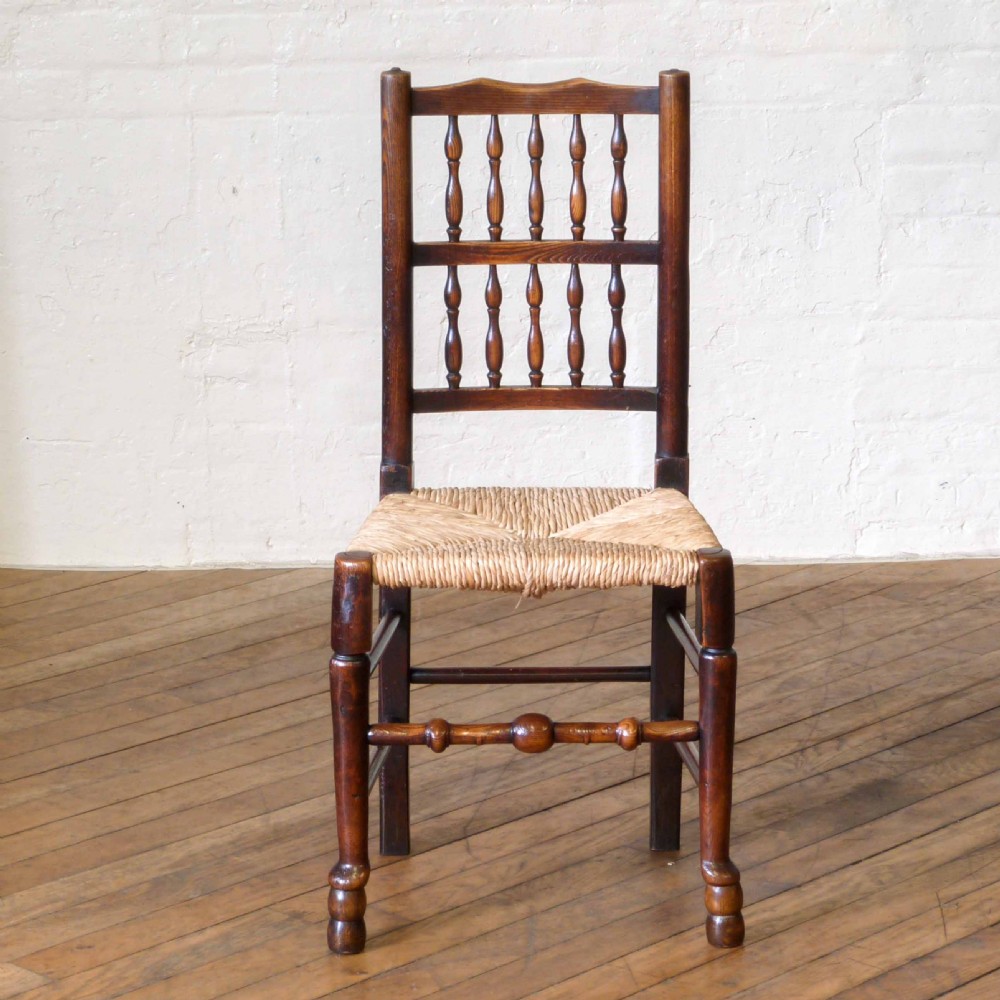 Set of Eight Lancashire Spindleback Chairs View XI