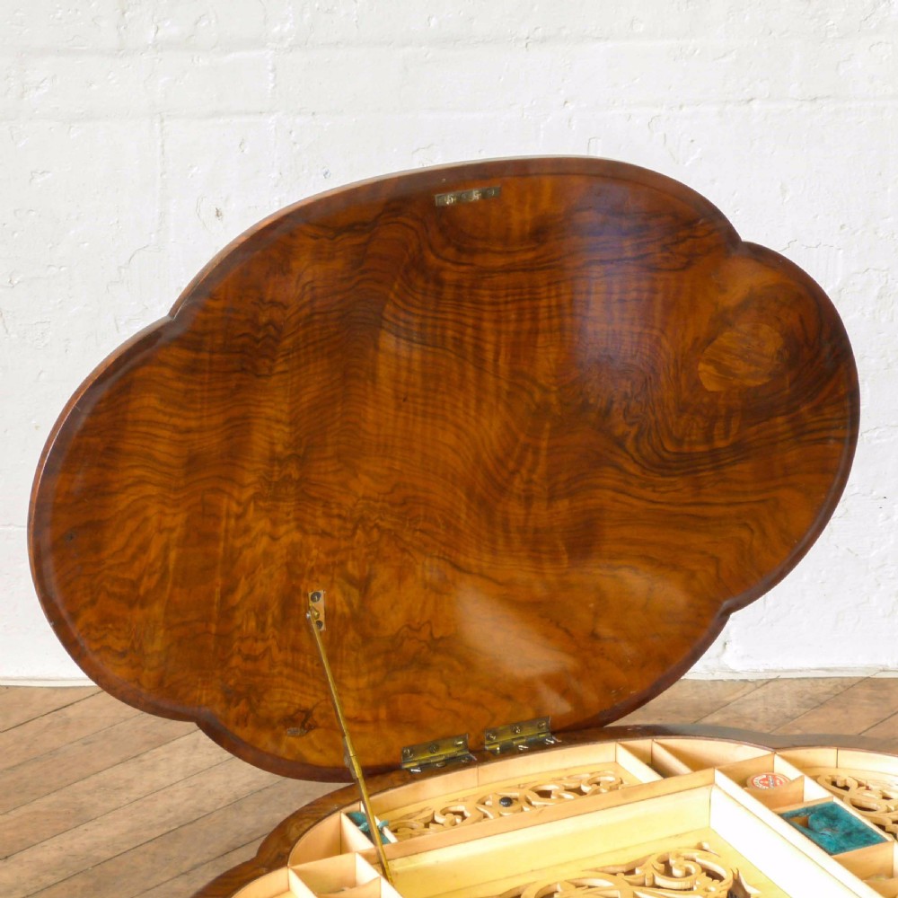 Victorian Walnut Sewing Table View VIII