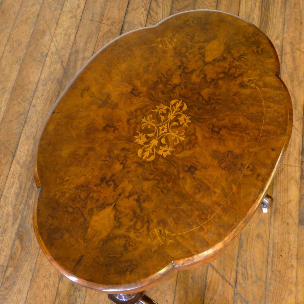 Victorian Walnut Sewing Table View XI