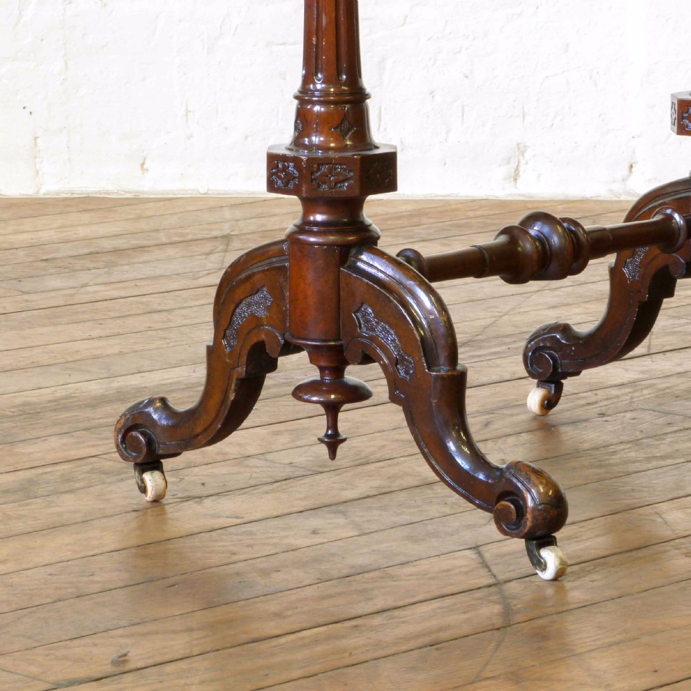 Victorian Walnut Sewing Table View XIV