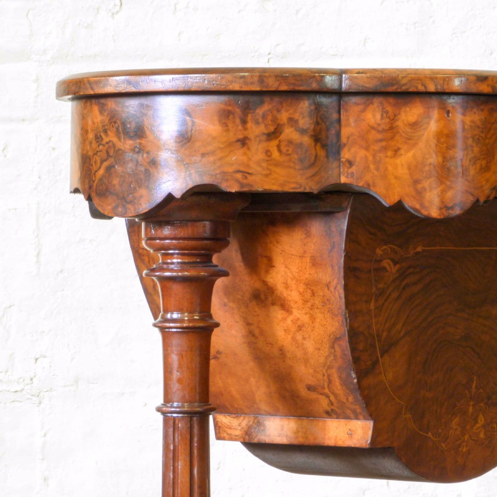 Victorian Walnut Sewing Table View XV