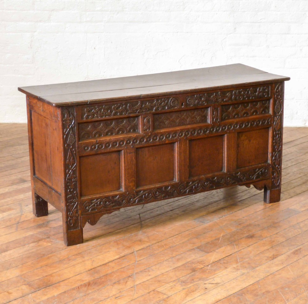 17th Century Oak Coffer View II
