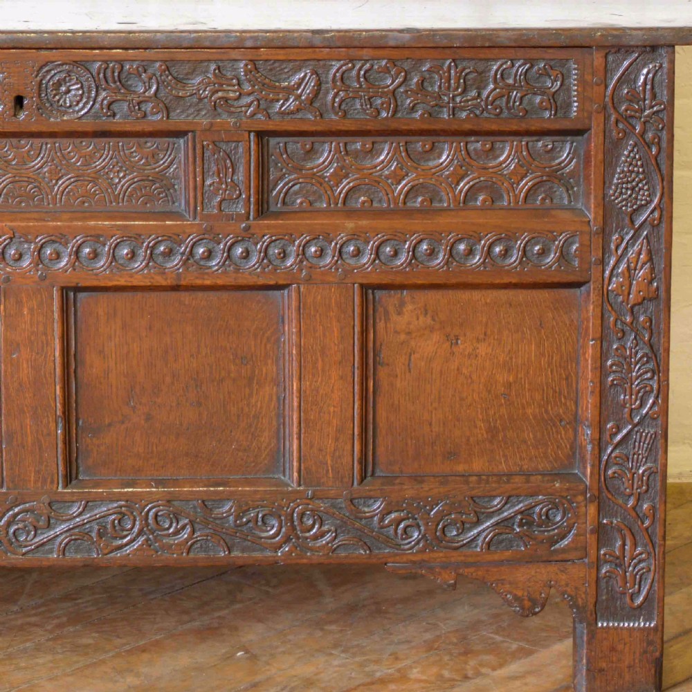 17th Century Oak Coffer View V