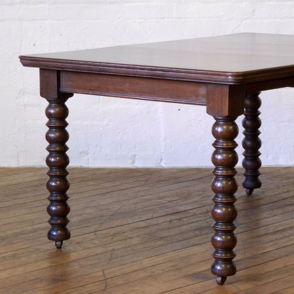 Victorian Oak Extending Table View VII