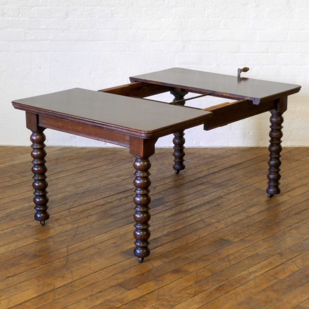 Victorian Oak Extending Table View VIII