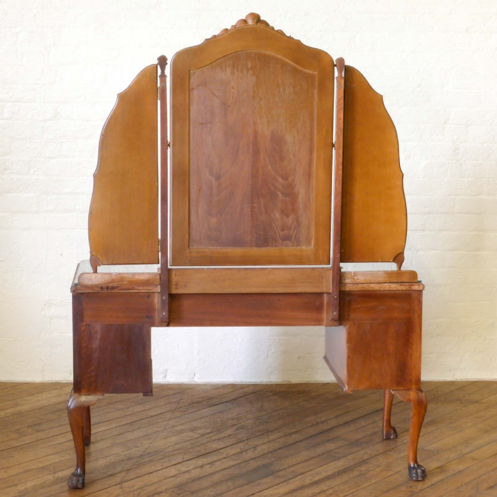 Queen Anne Style Walnut Dressing Table View XIV