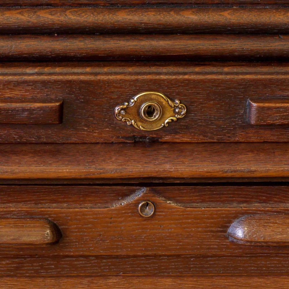 Edwardian Oak Roll Top Desk View XVIII