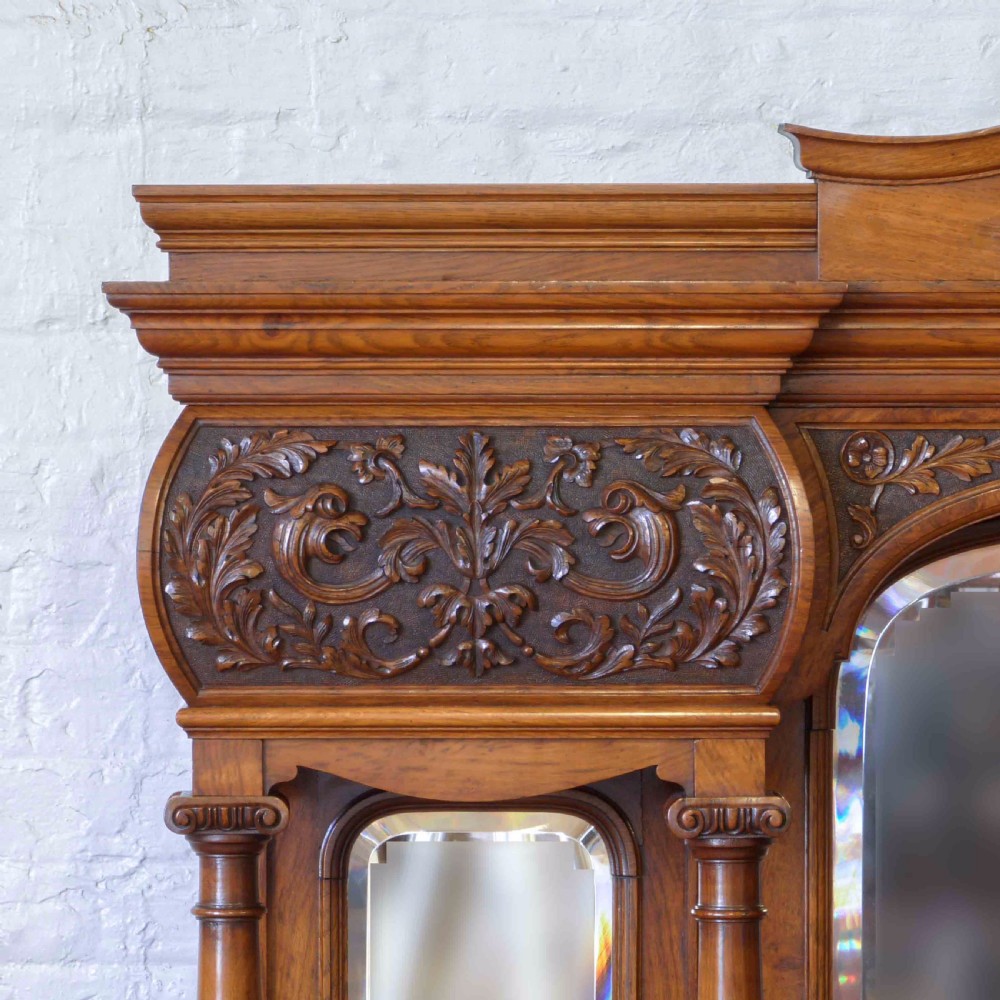 Victorian Pollard Oak Sideboard View IX