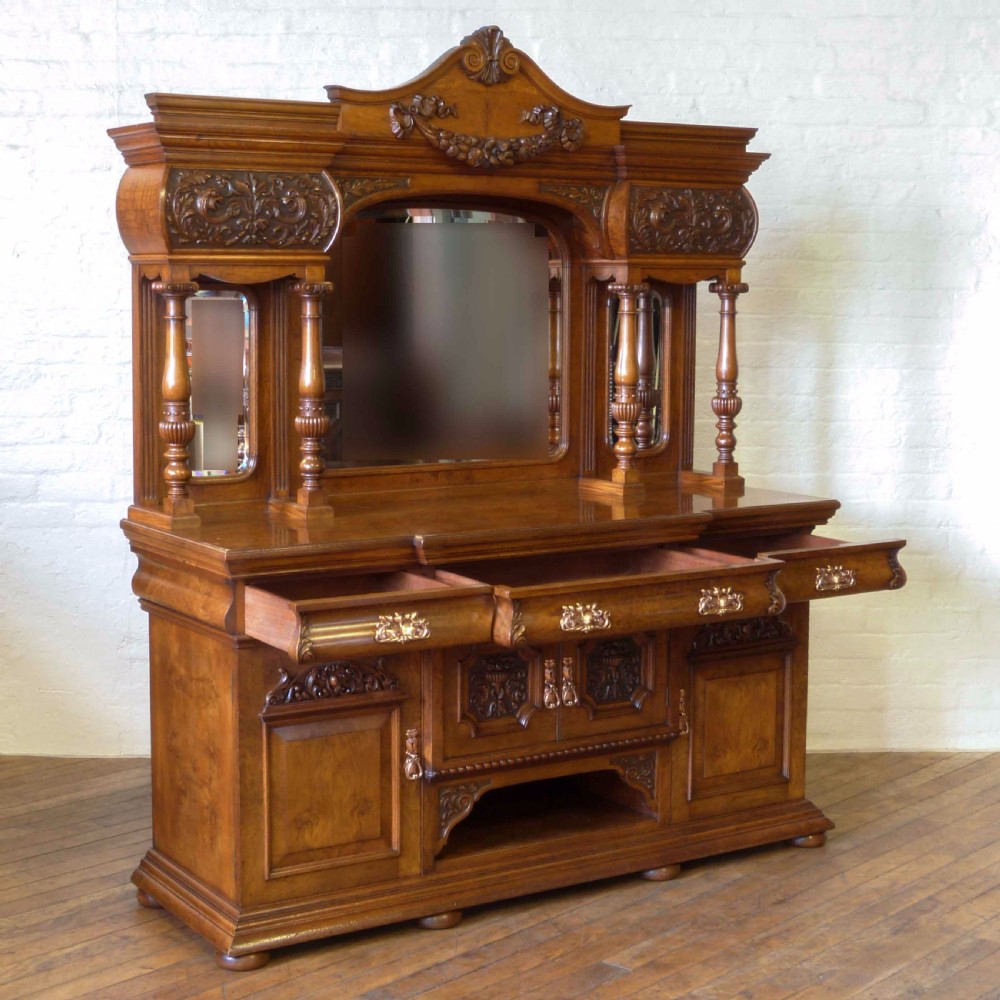 Victorian Pollard Oak Sideboard View XIII