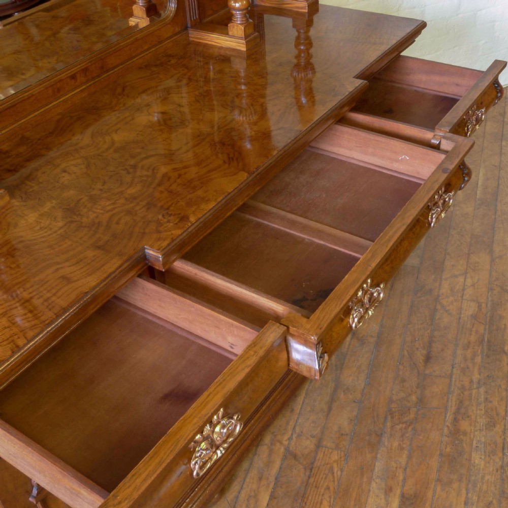 Victorian Pollard Oak Sideboard View XIV