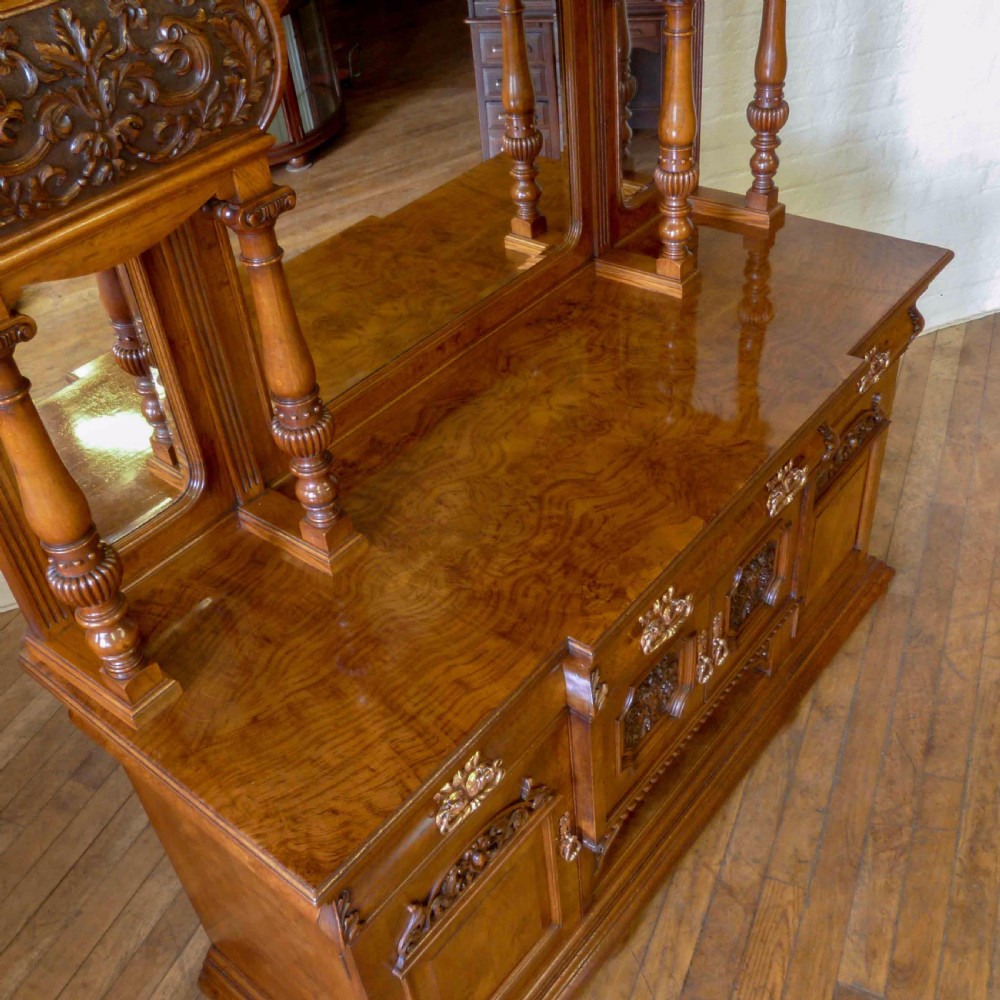 Victorian Pollard Oak Sideboard View XV