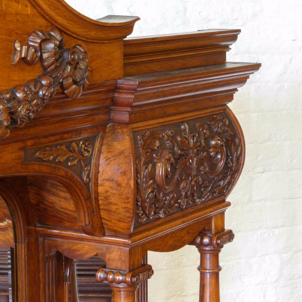 Victorian Pollard Oak Sideboard View XVI