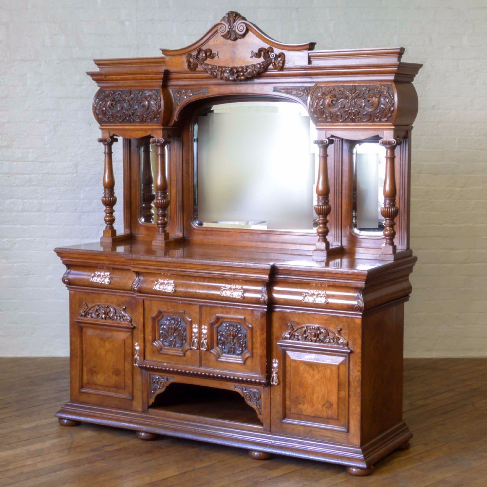Victorian Pollard Oak Sideboard View XXII