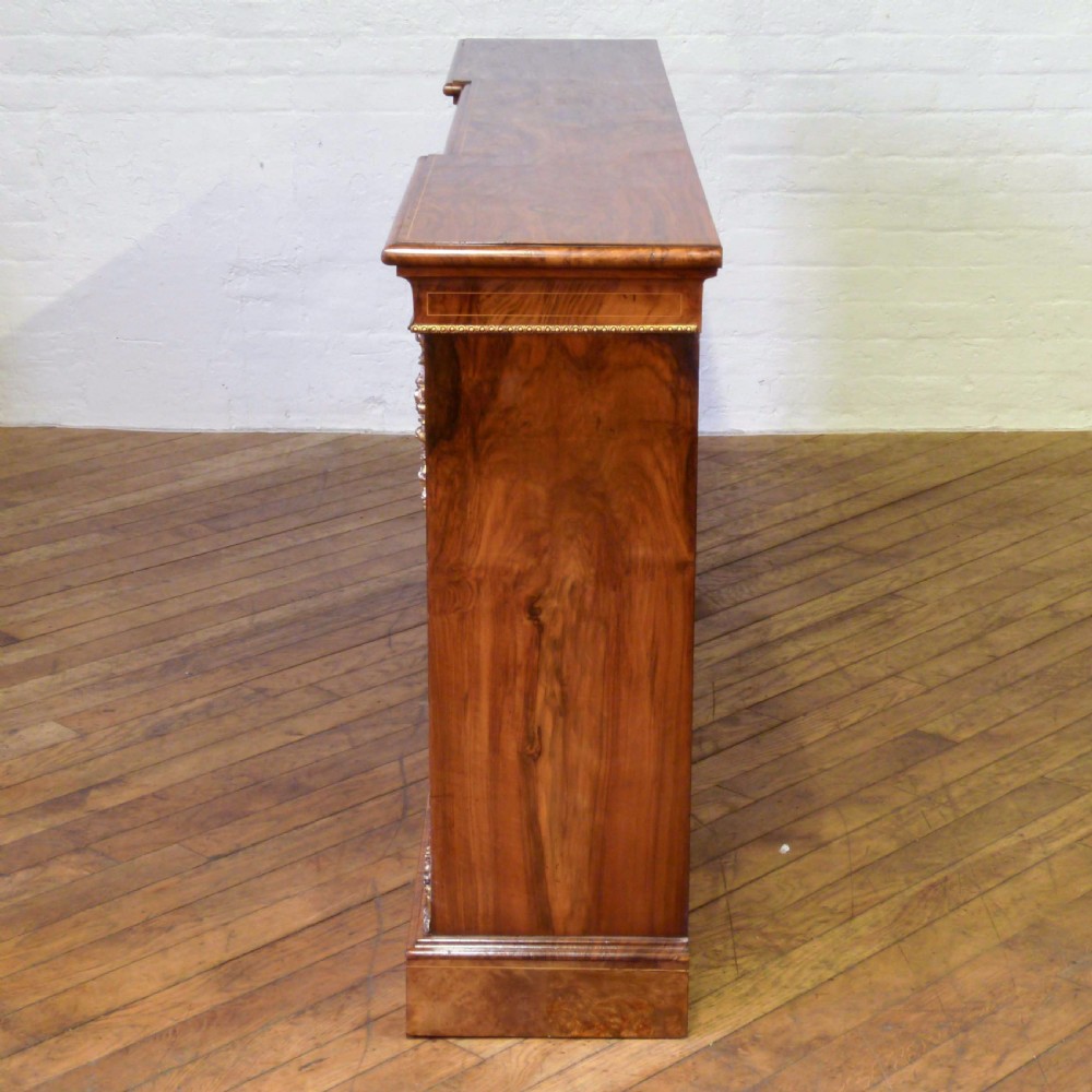 Victorian Burr Walnut Long Bookcase View II