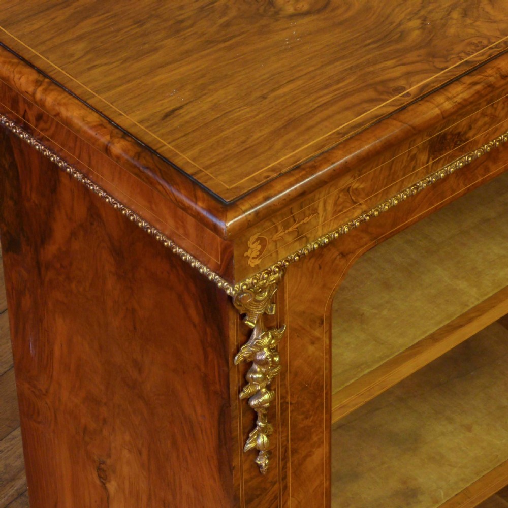 Victorian Burr Walnut Long Bookcase View XII