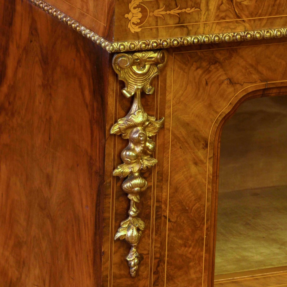 Victorian Burr Walnut Long Bookcase View XIII