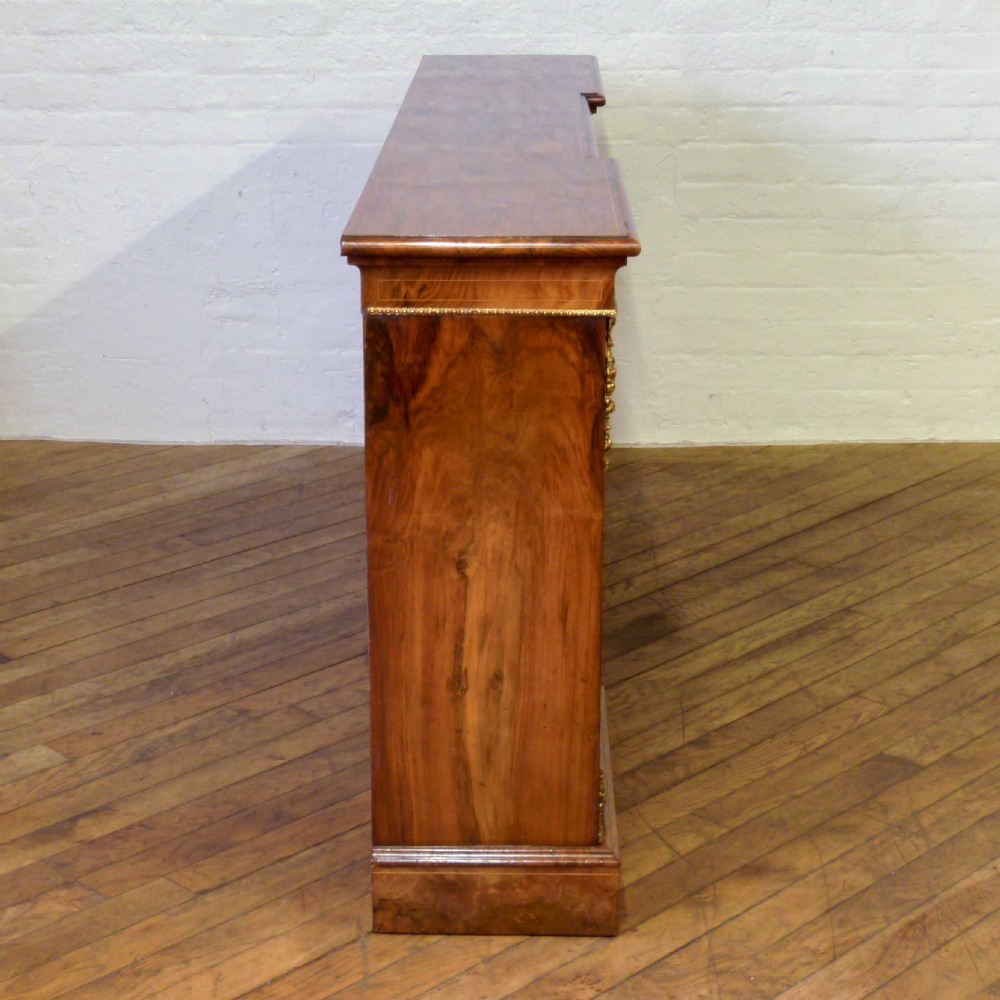 Victorian Burr Walnut Long Bookcase View XIV