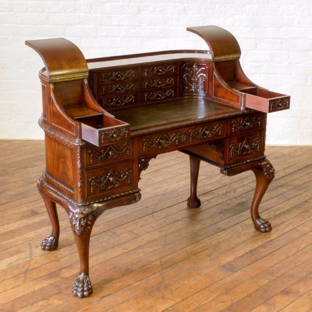 Victorian Mahogany Carlton House Desk View IV