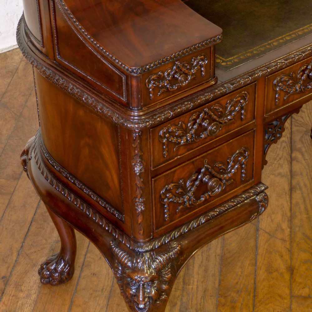 Victorian Mahogany Carlton House Desk View XIII