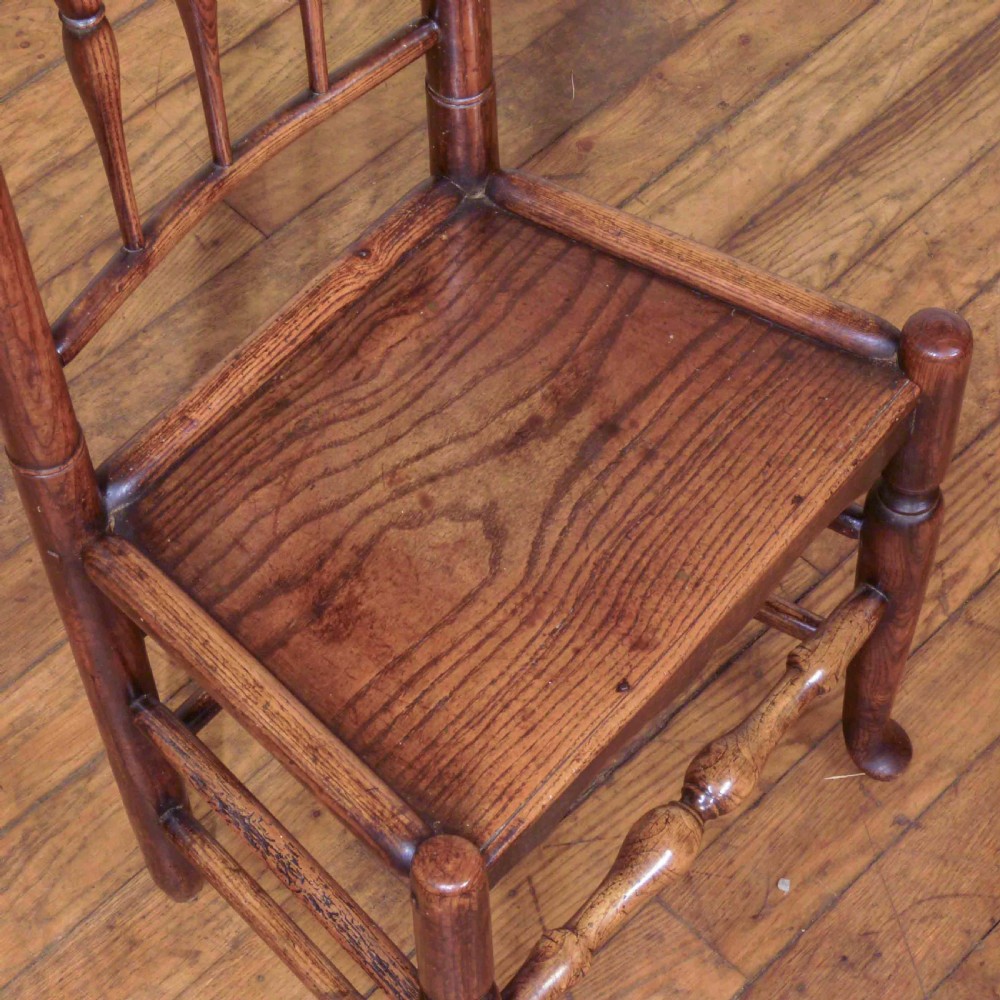 Set of Eight 18th Century Ash and Elm Country Chairs View V