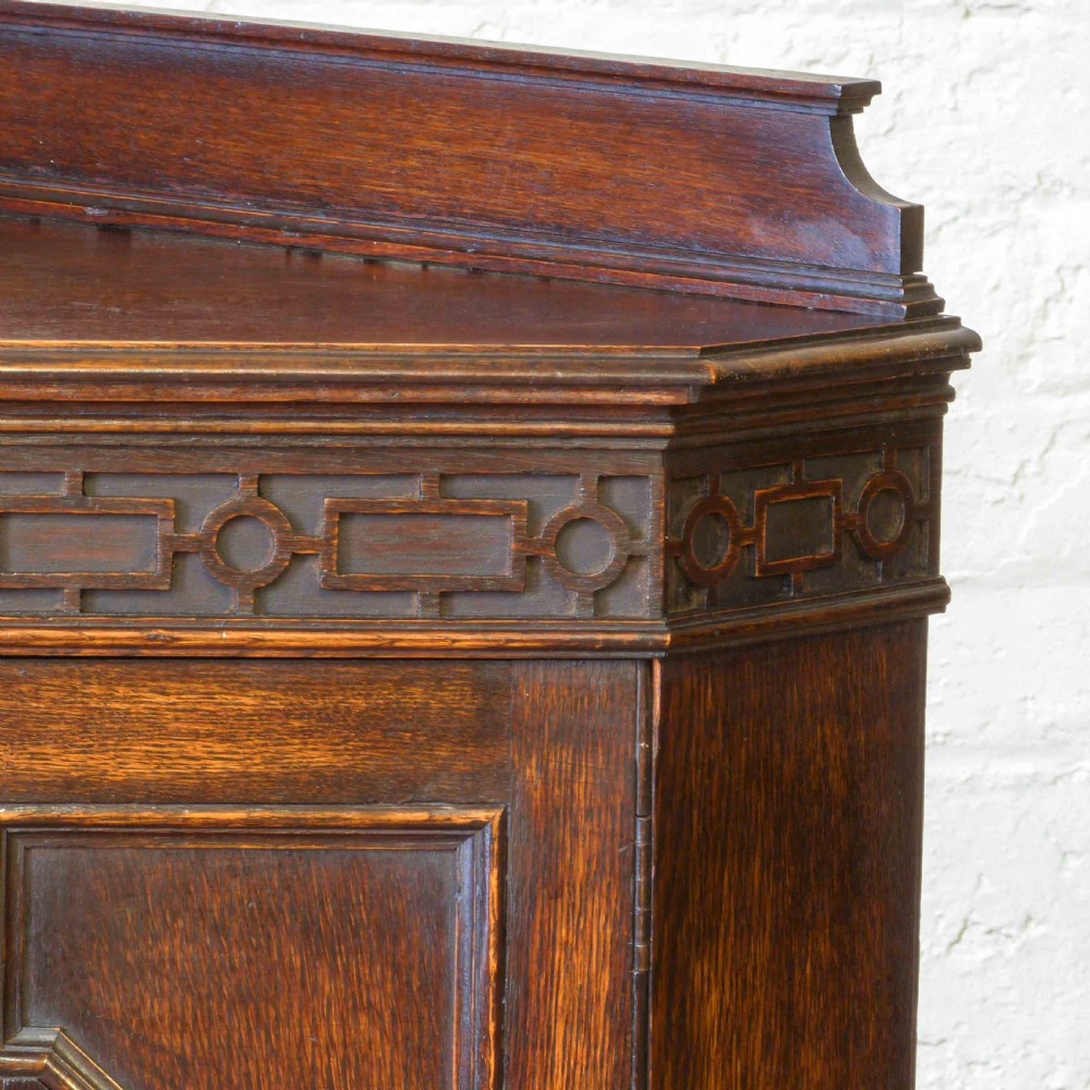 Jacobean Style Oak Corner Cupboard View V