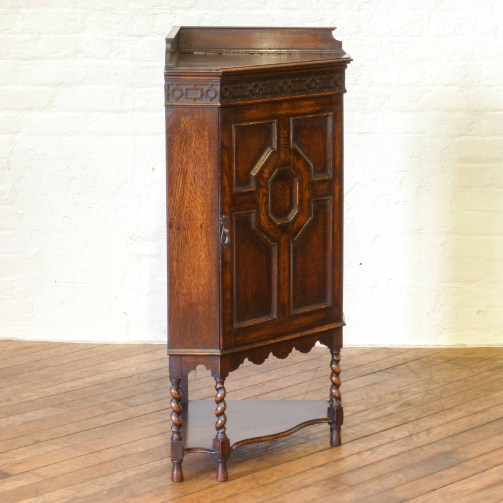 Jacobean Style Oak Corner Cupboard View VIII