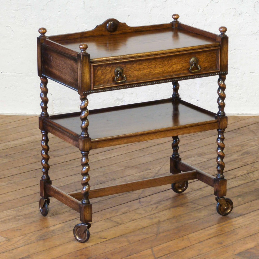 Oak Tea Trolley