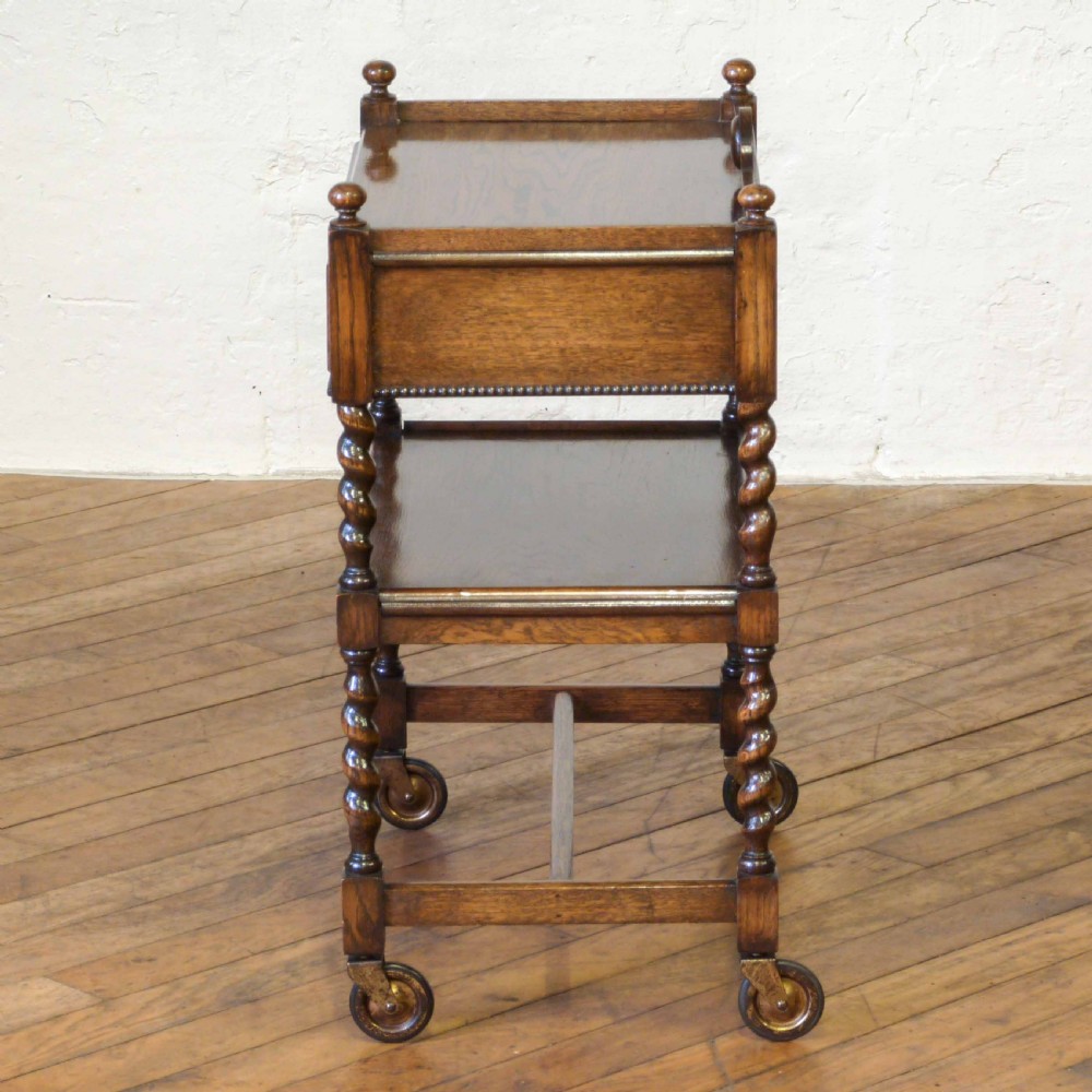 Oak Tea Trolley View IX