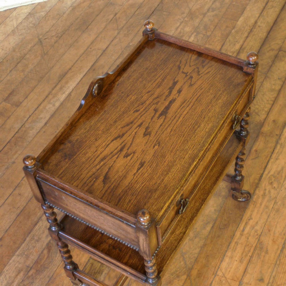 Oak Tea Trolley View X