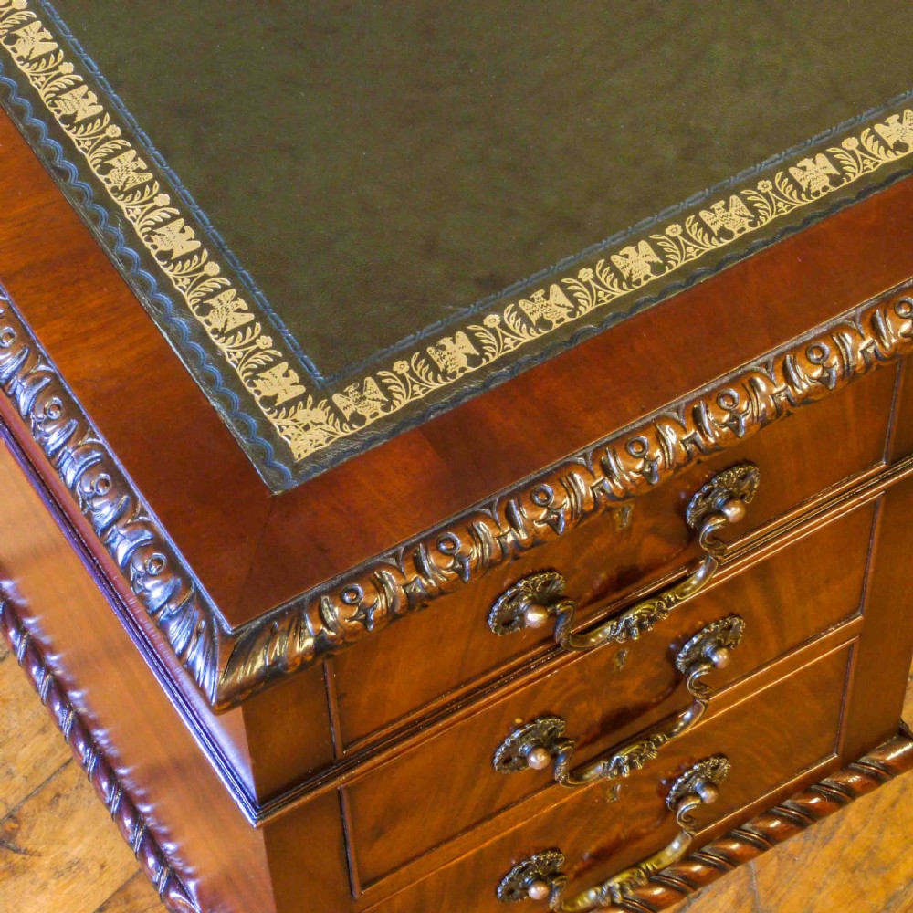 Chippendale Style Mahogany Writing Desk View IV
