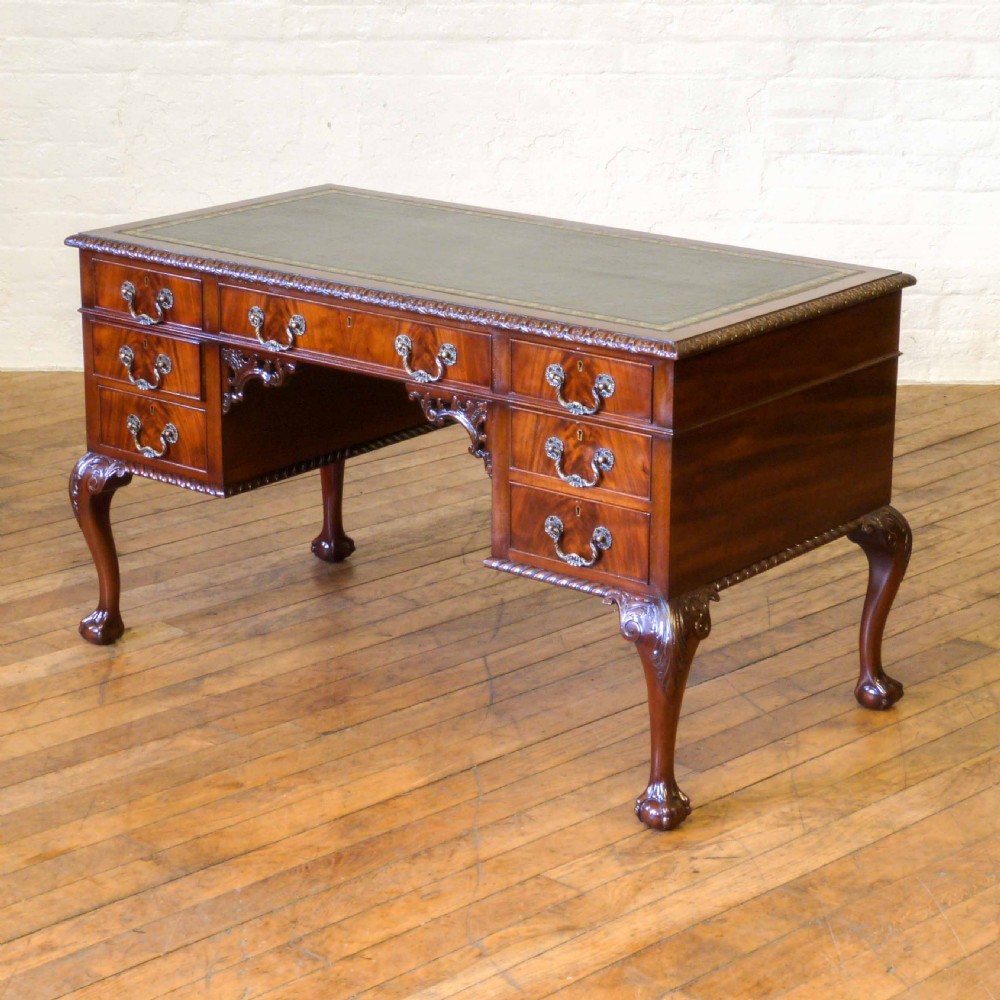 Chippendale Style Mahogany Writing Desk View IX