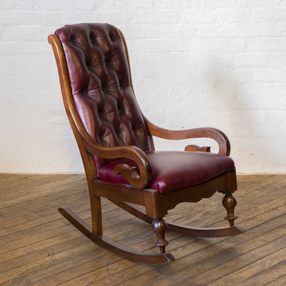Victorian Mahogany Fish Tail Rocker