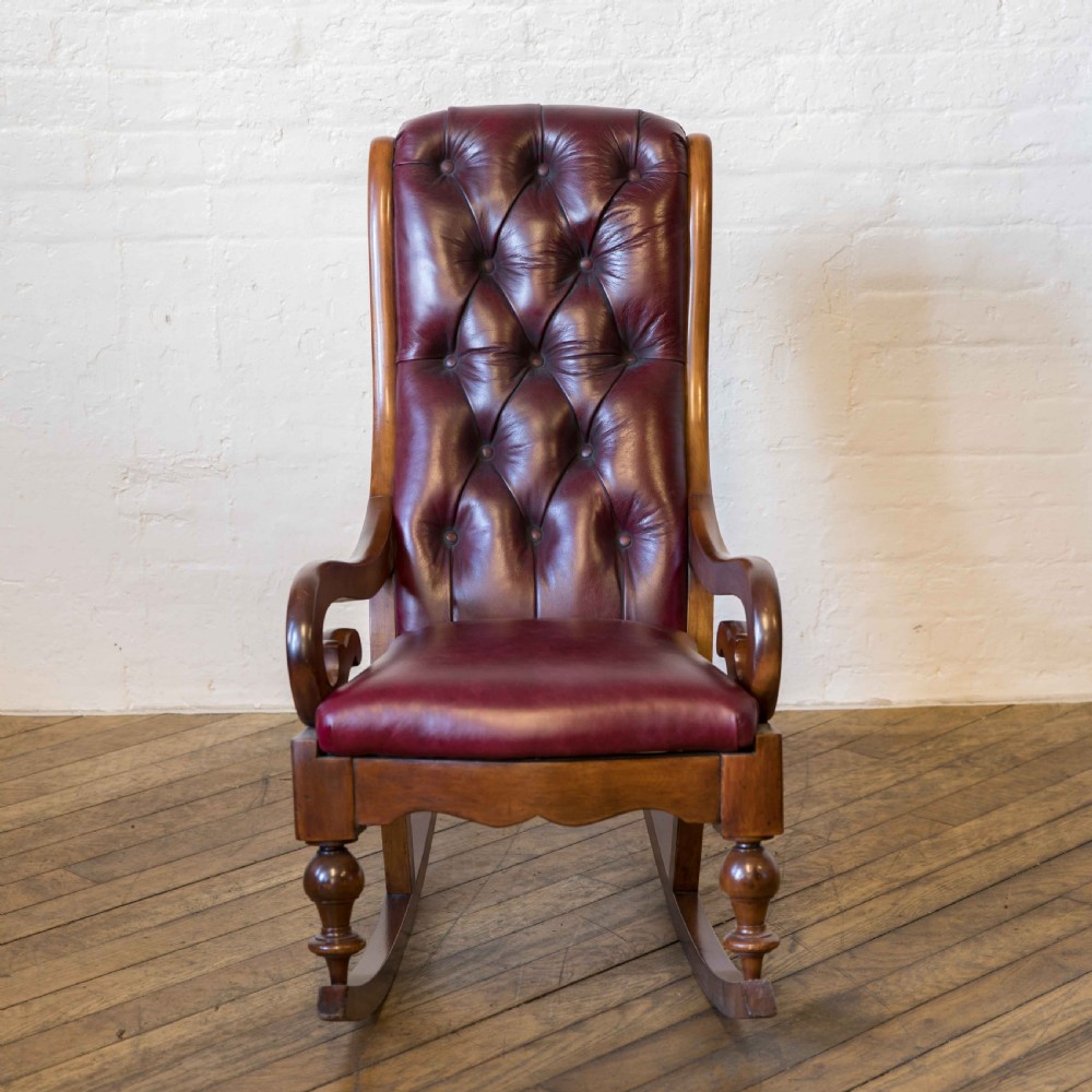 Victorian Mahogany Fish Tail Rocker View II