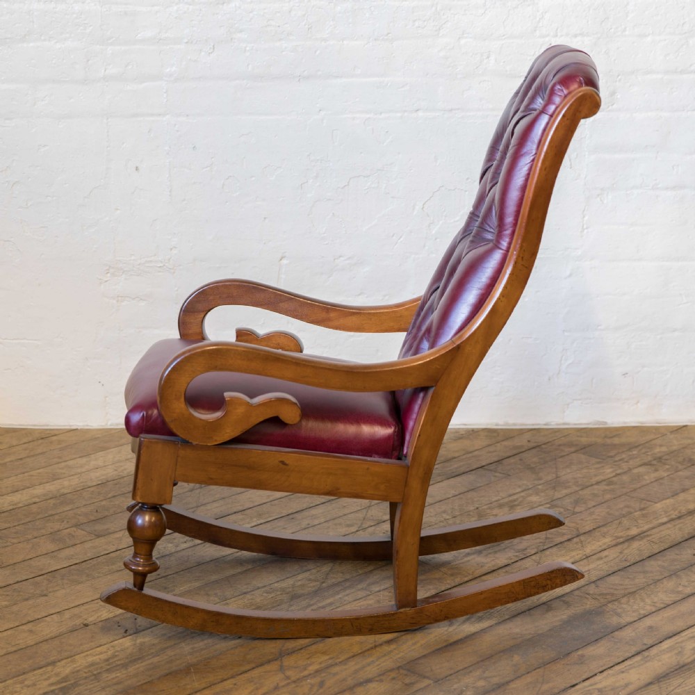 Victorian Mahogany Fish Tail Rocker View III