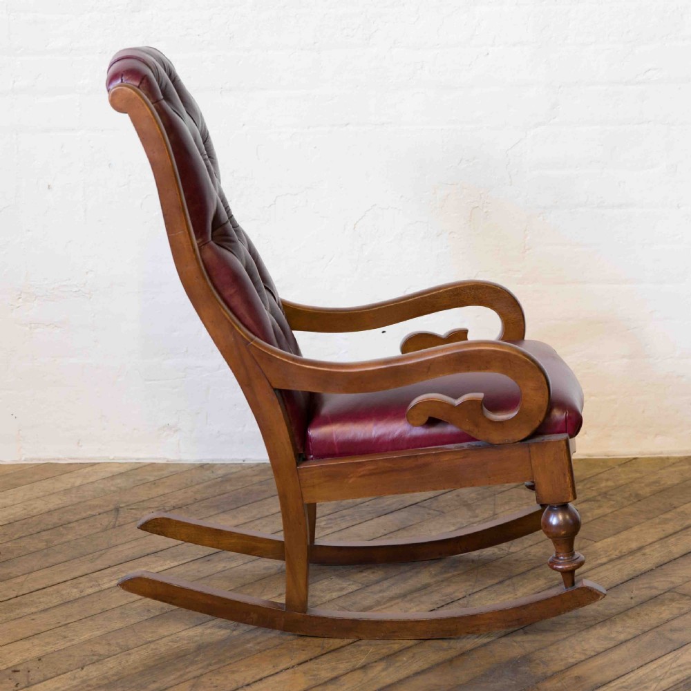 Victorian Mahogany Fish Tail Rocker View IV