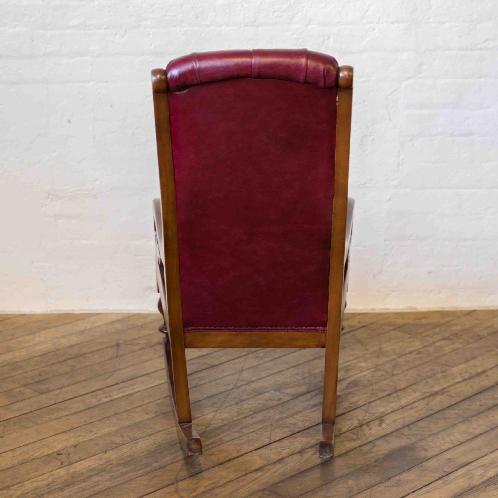 Victorian Mahogany Fish Tail Rocker View V
