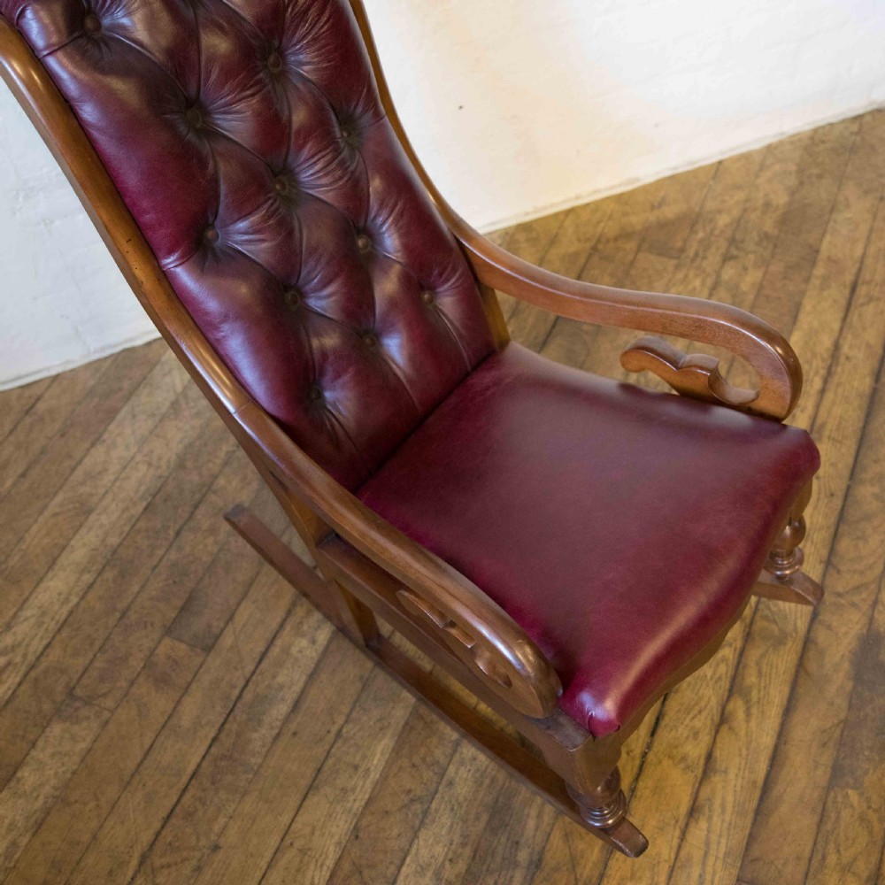 Victorian Mahogany Fish Tail Rocker View VII
