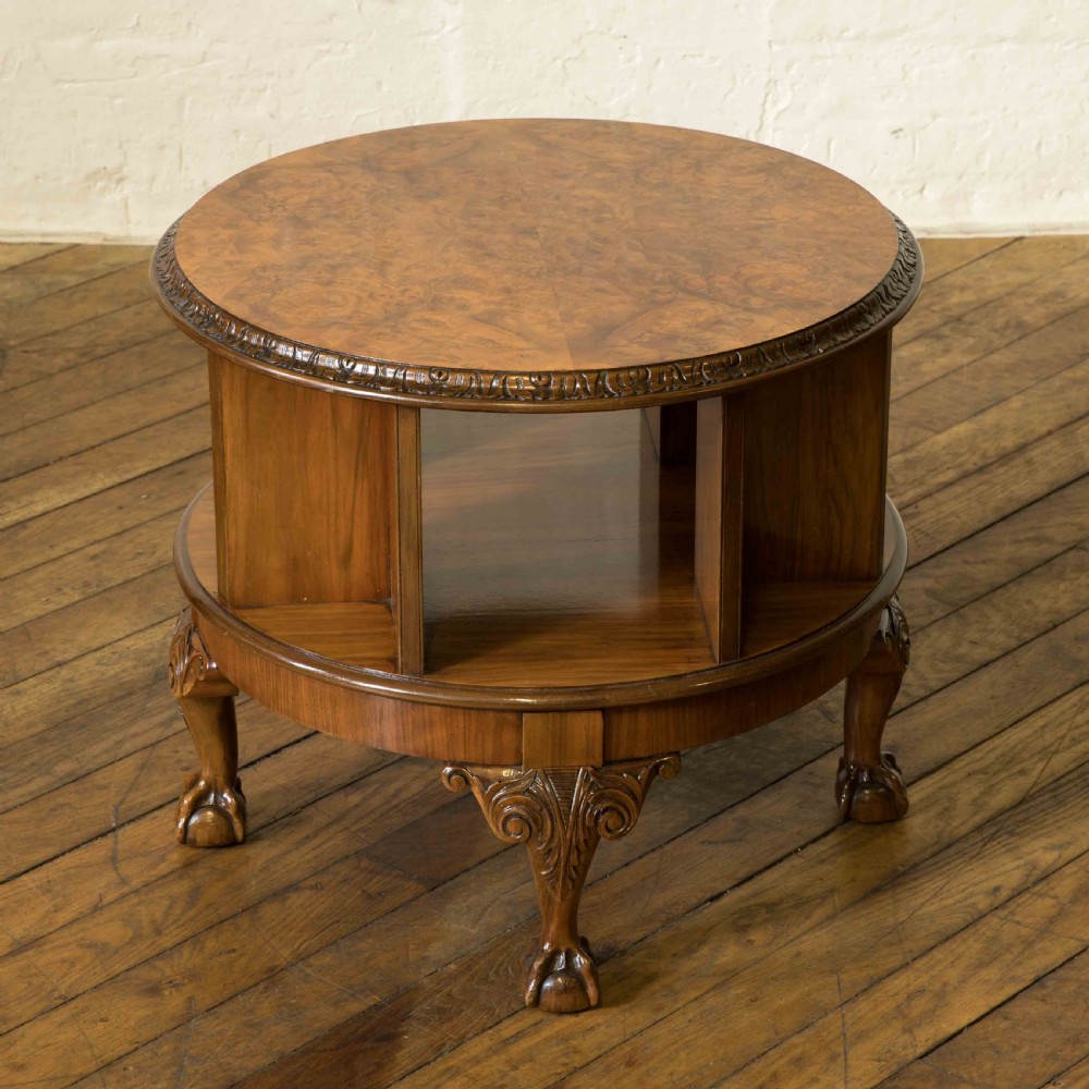 Burr Walnut Revolving Table View VI